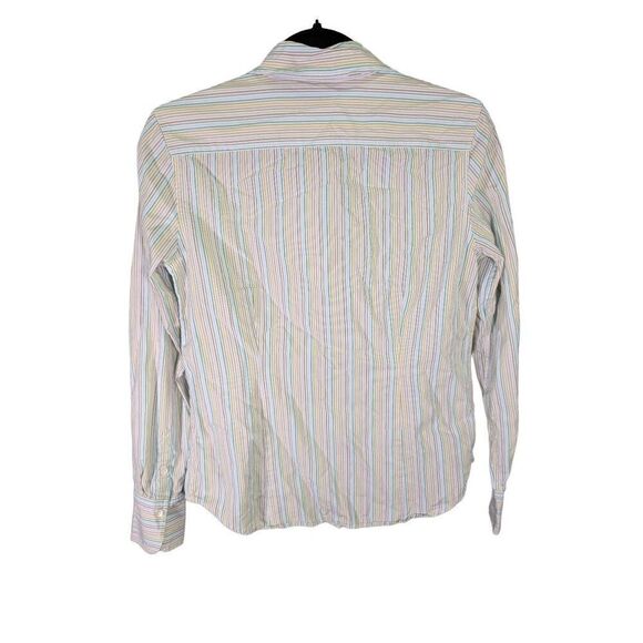 Eddie Bauer Multicolored Striped Button up Blouse Collared Neckline Button Up Sh - Picture 2 of 5